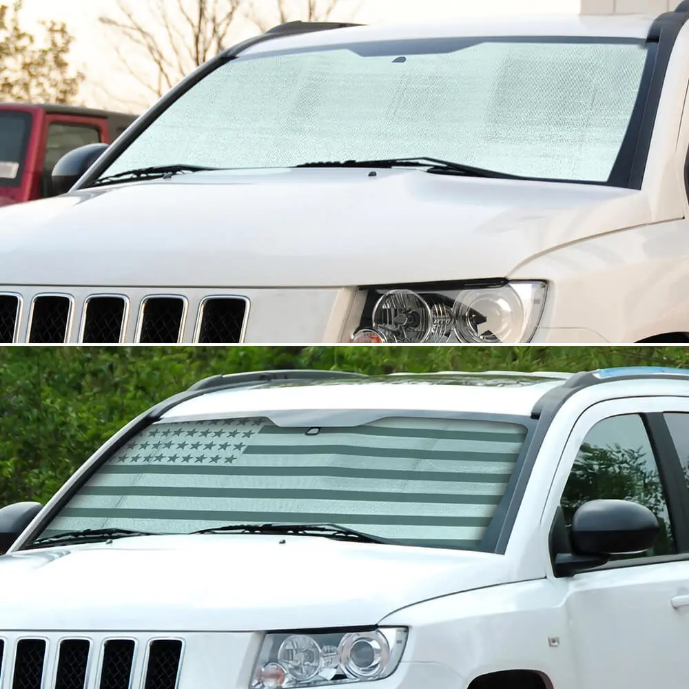 For 2007-2016 Jeep Compass Car Windshield Sunshade, Front Window Sun Shade Foldable Sun Visor Sunscreen - Image 5