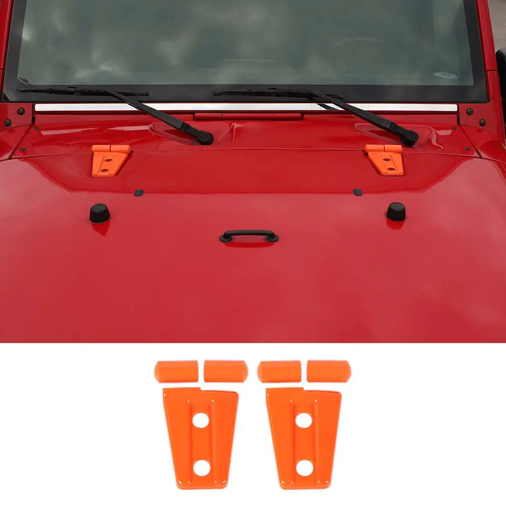 For 2007-2018 Jeep Wrangler JK 2 x Exterior Engine Hood Hinge Cover Trim