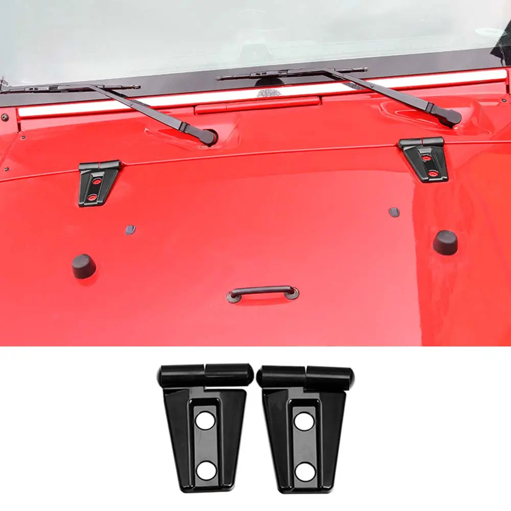 For 2007-2018 Jeep Wrangler JK 2 x Exterior Engine Hood Hinge Cover Trim - Image 11