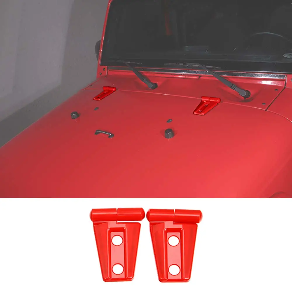 For 2007-2018 Jeep Wrangler JK 2 x Exterior Engine Hood Hinge Cover Trim - Image 12