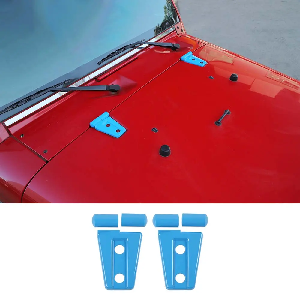 For 2007-2018 Jeep Wrangler JK 2 x Exterior Engine Hood Hinge Cover Trim - Image 14