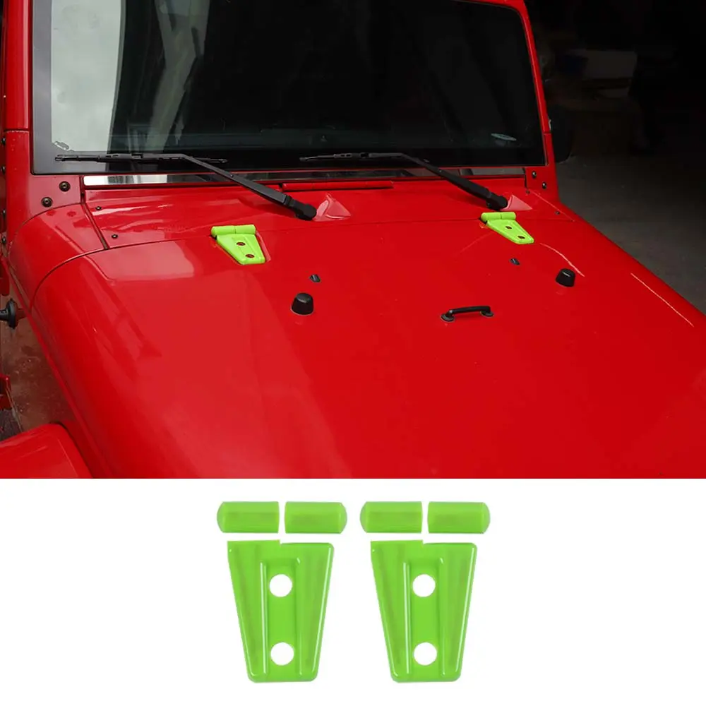 For 2007-2018 Jeep Wrangler JK 2 x Exterior Engine Hood Hinge Cover Trim - Image 15