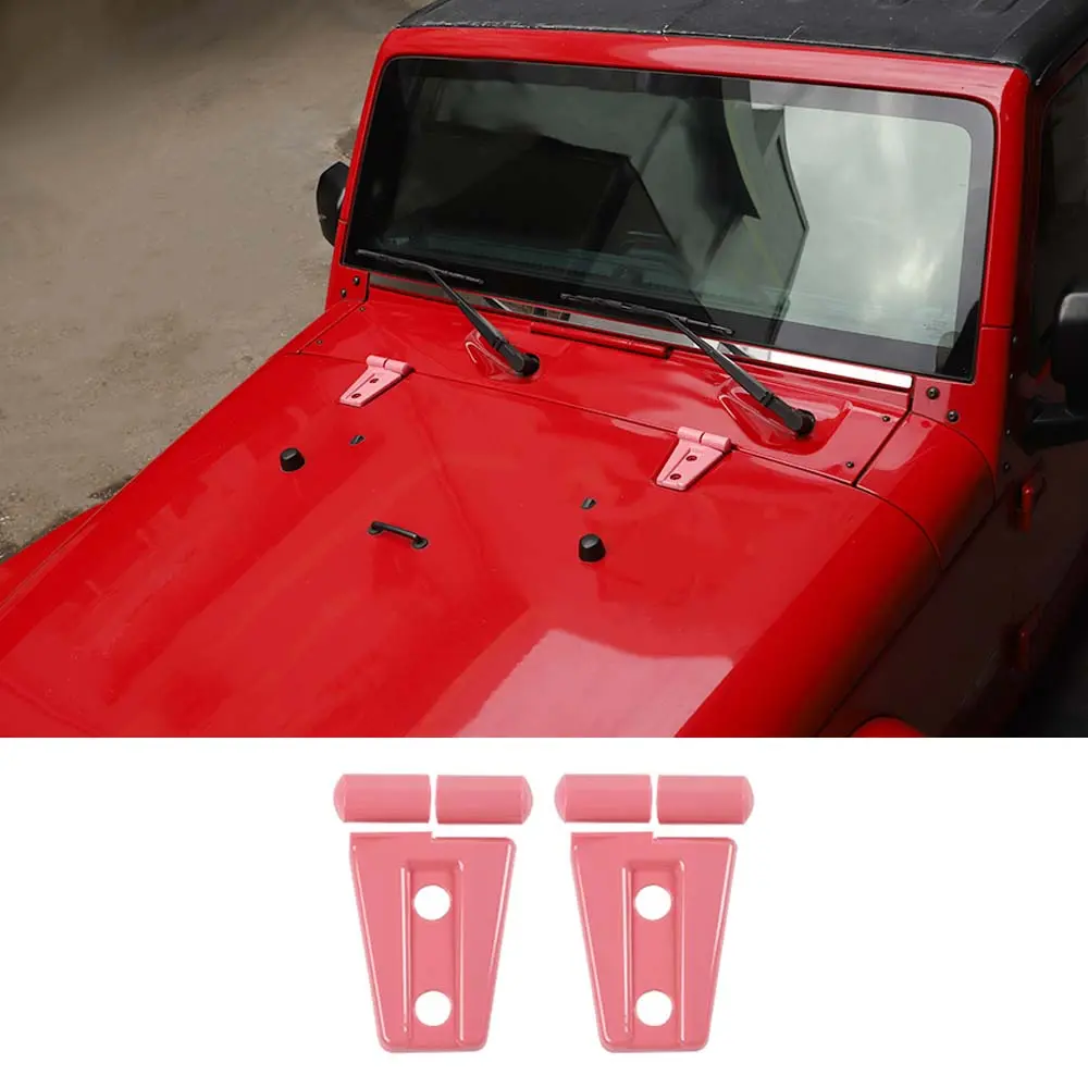For 2007-2018 Jeep Wrangler JK 2 x Exterior Engine Hood Hinge Cover Trim - Image 16