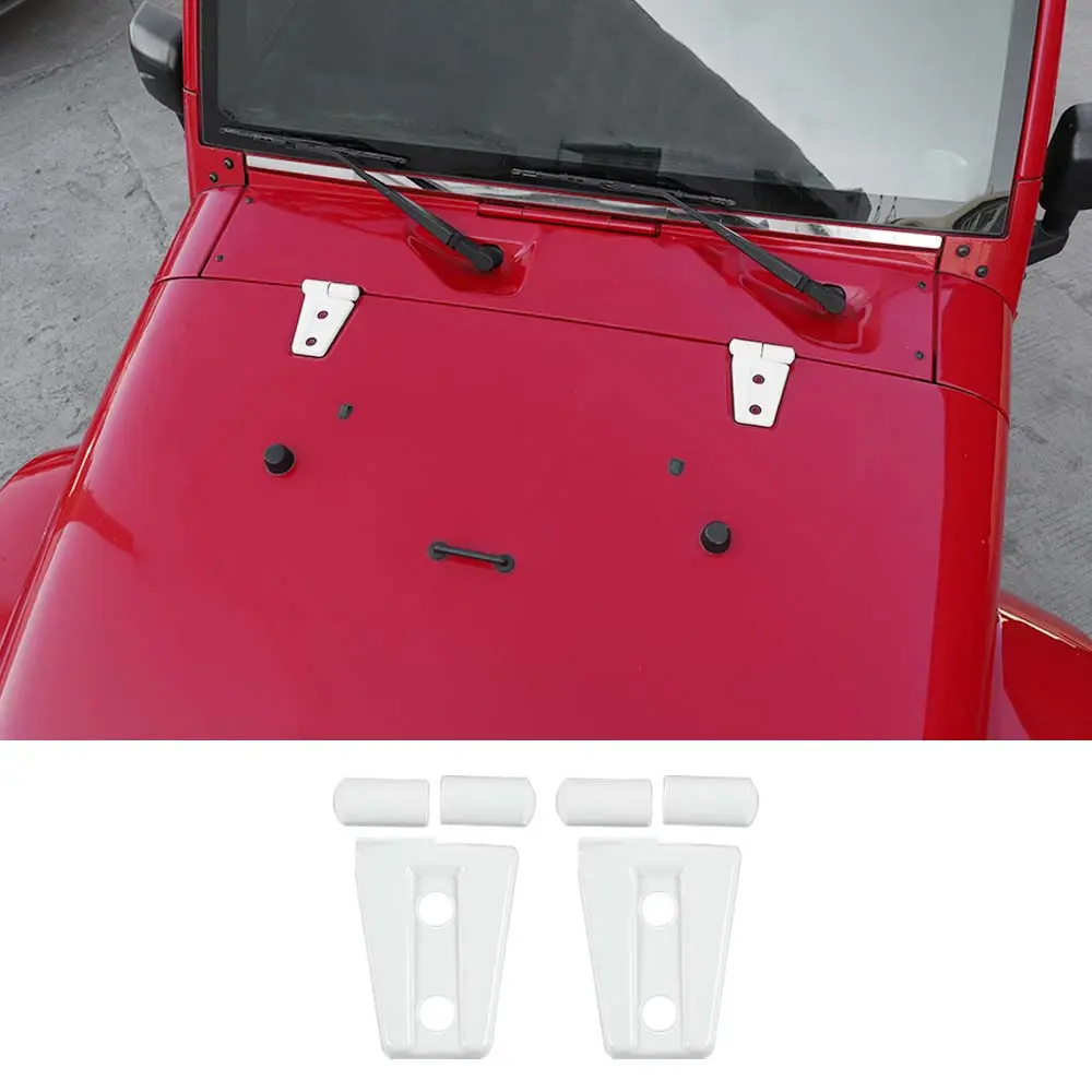 For 2007-2018 Jeep Wrangler JK 2 x Exterior Engine Hood Hinge Cover Trim - Image 17