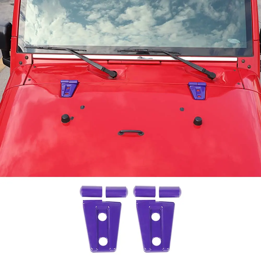 For 2007-2018 Jeep Wrangler JK 2 x Exterior Engine Hood Hinge Cover Trim - Image 18