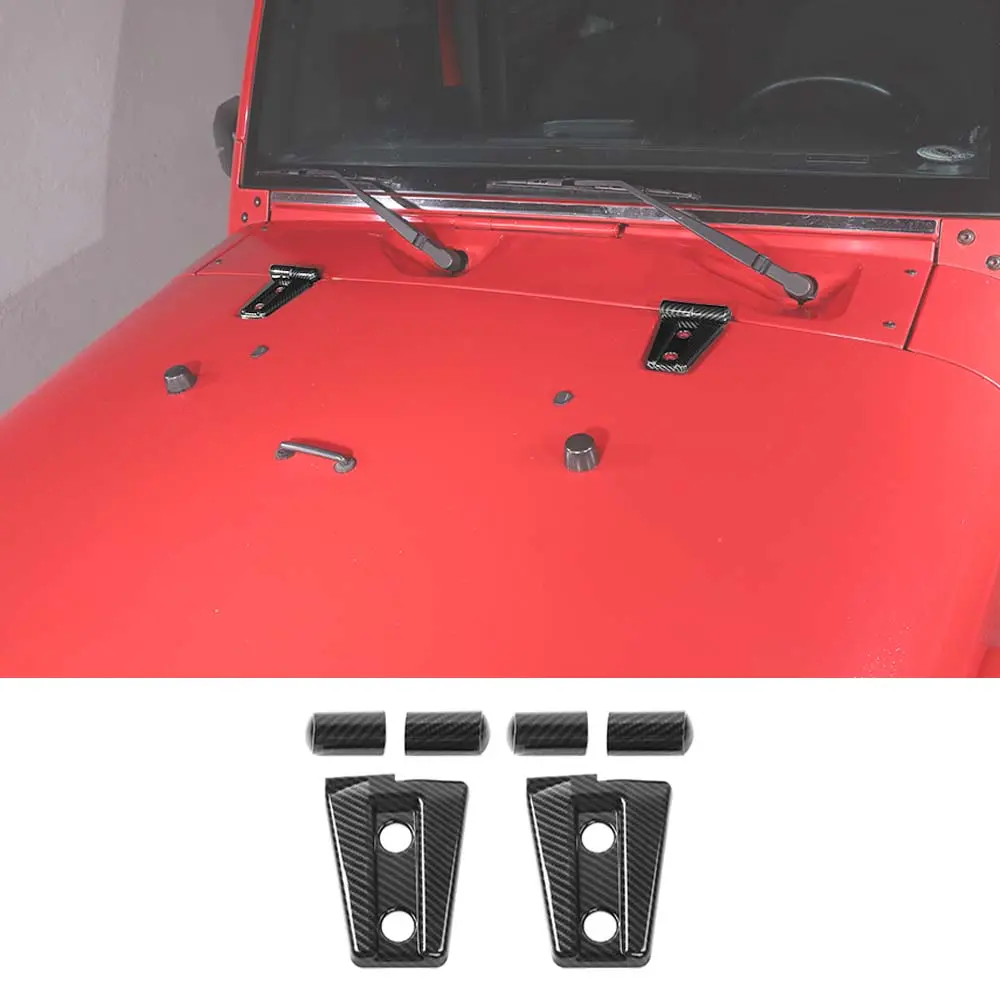 For 2007-2018 Jeep Wrangler JK 2 x Exterior Engine Hood Hinge Cover Trim - Image 20