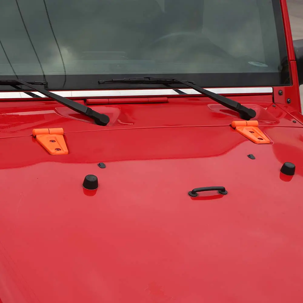 For 2007-2018 Jeep Wrangler JK 2 x Exterior Engine Hood Hinge Cover Trim - Image 4