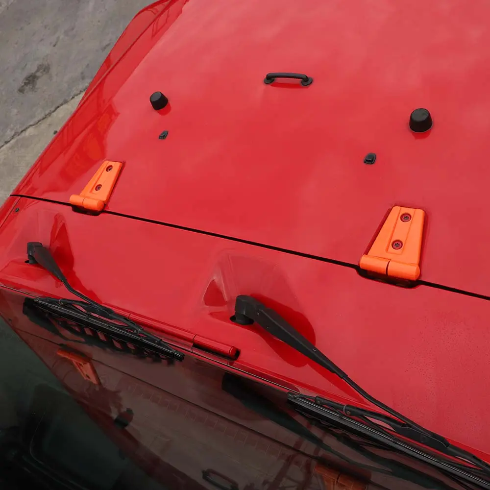 For 2007-2018 Jeep Wrangler JK 2 x Exterior Engine Hood Hinge Cover Trim - Image 5