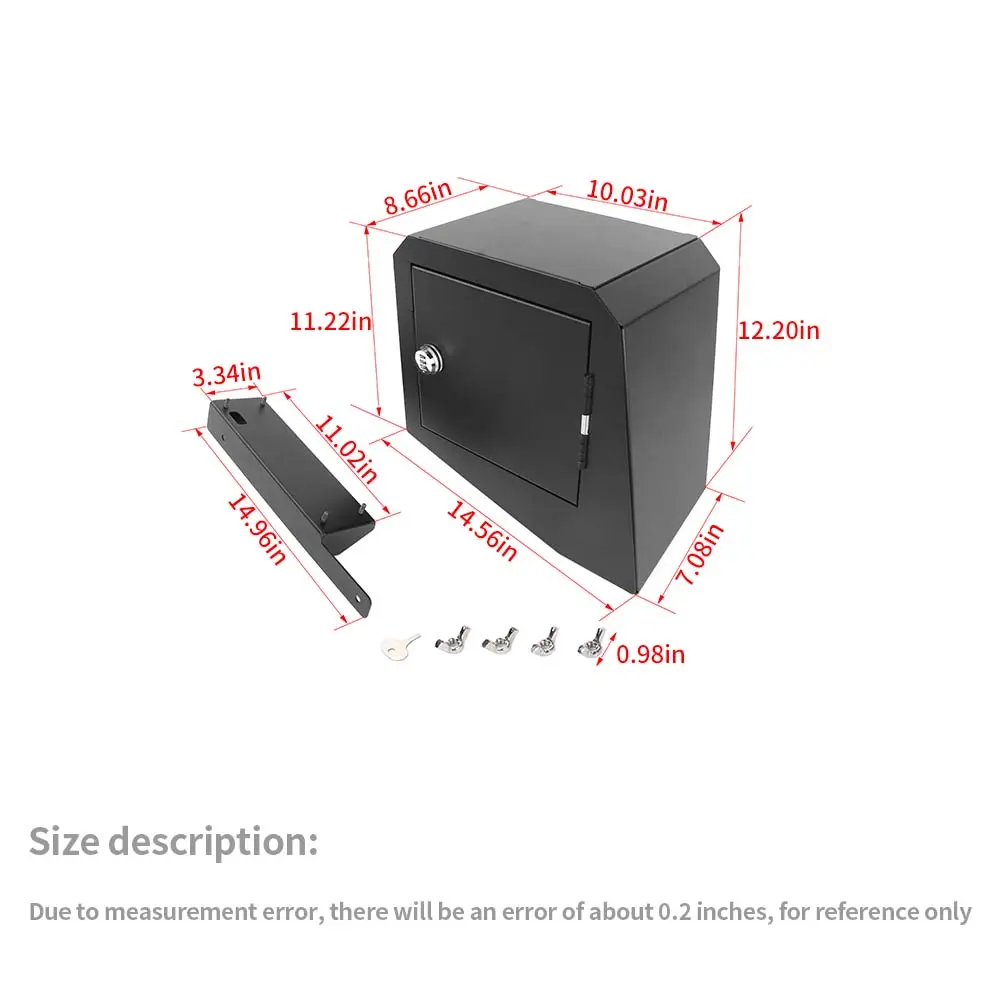 For 2007-2018 Jeep Wrangler JK 4-Dr Trunk Security Storage Box with Lock - Image 7