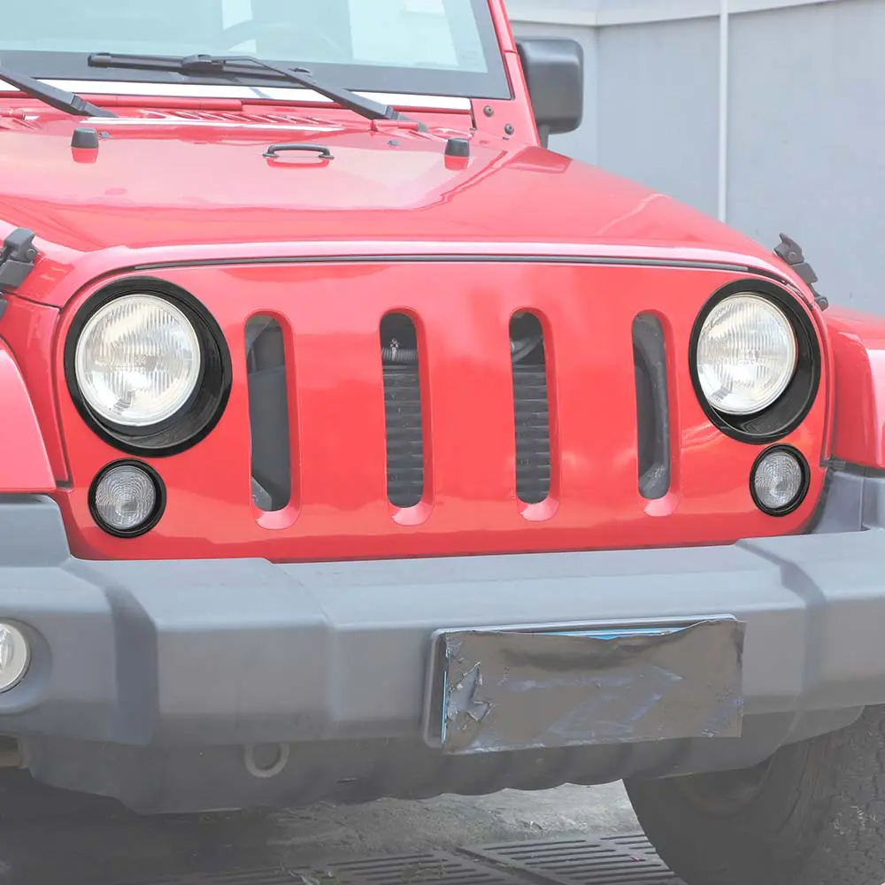 For 2007-2018 Jeep Wrangler JK Headlight Ring/Front Turn Signal Trim Bezels - Image 4