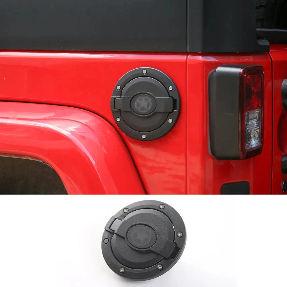 For 2007-2018 Jeep Wrangler JK JKU Fuel Filler Door Gas Lid Tank Cap Cover Trim - Image 15