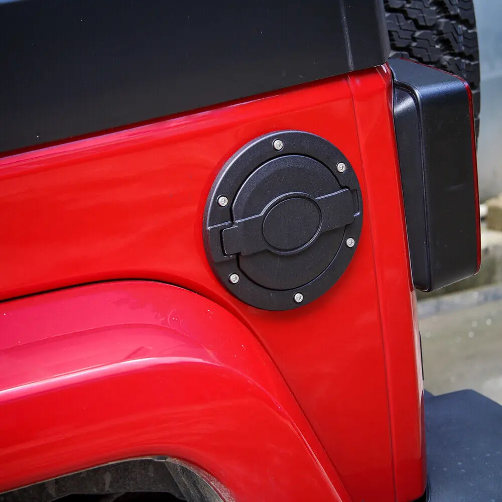 For 2007-2018 Jeep Wrangler JK JKU Fuel Filler Door Gas Lid Tank Cap Cover Trim - Image 4