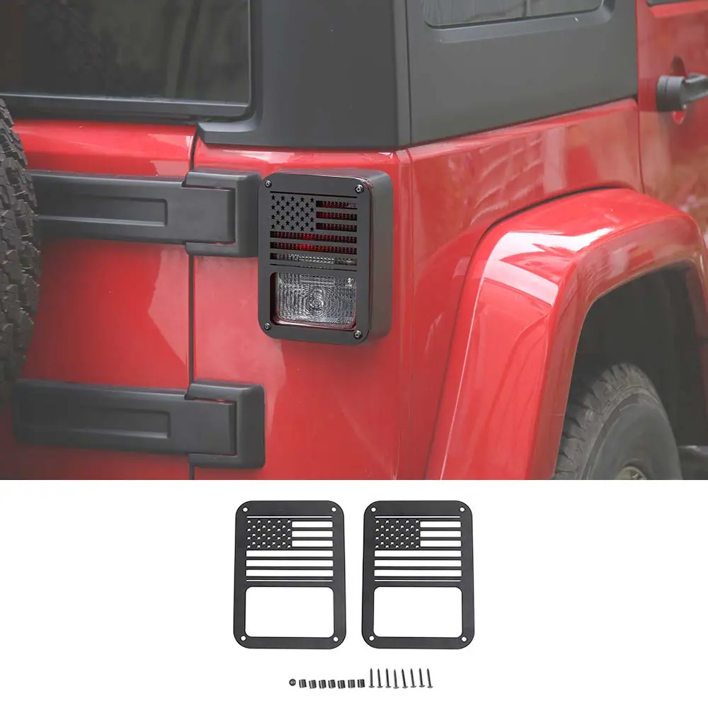 For 2007-2018 Jeep Wrangler JK/JKU Tail Light Guard Protectors Trim