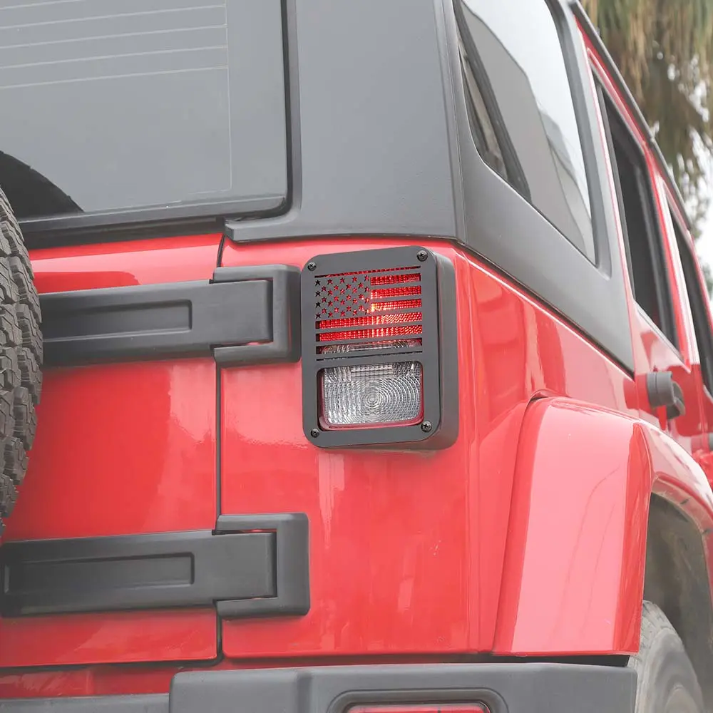 For 2007-2018 Jeep Wrangler JK/JKU Tail Light Guard Protectors Trim - Image 3