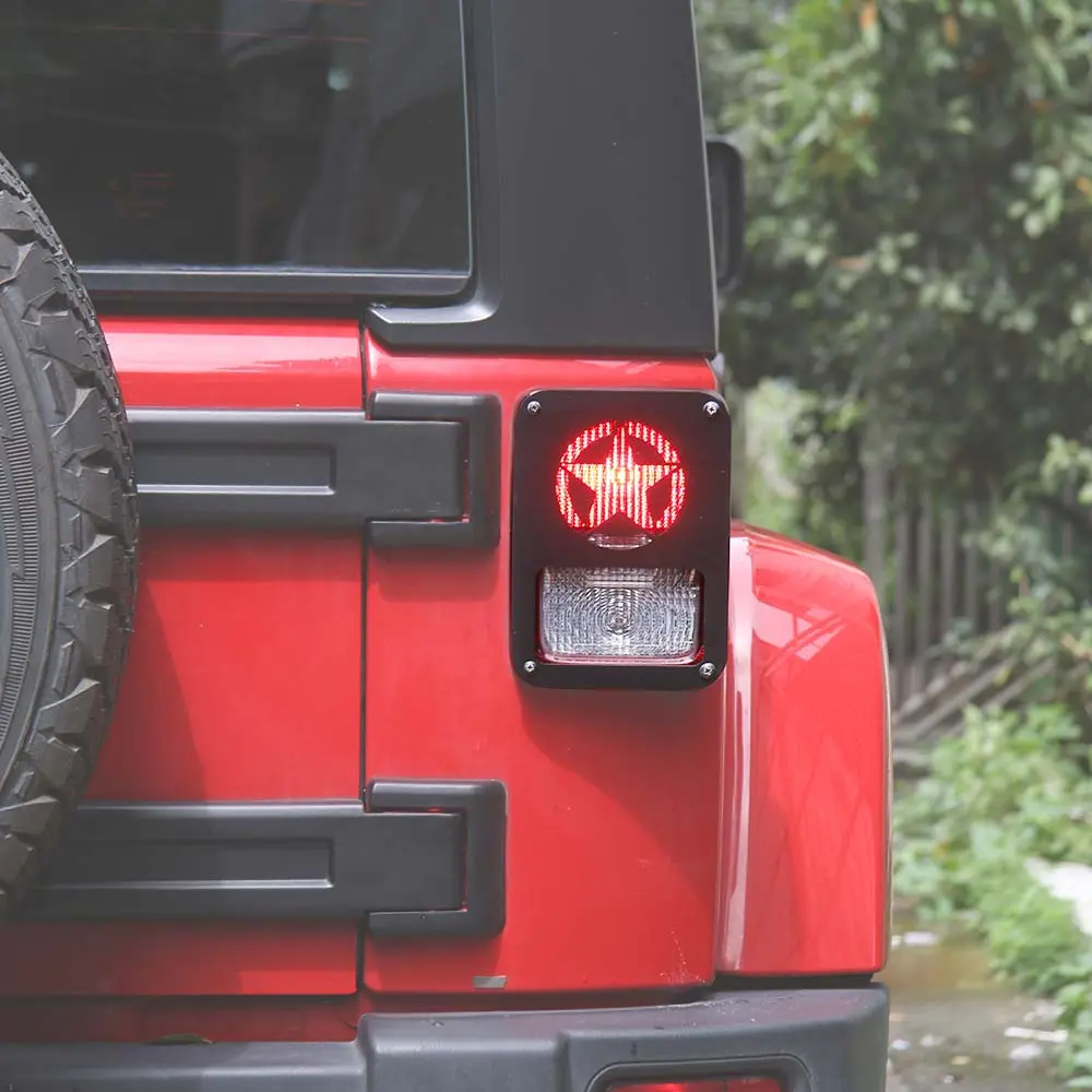 For 2007-2018 Jeep Wrangler JK/JKU Tail Light Guard Protectors Trim - Image 5