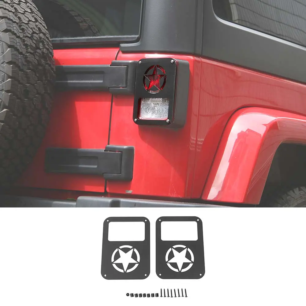 For 2007-2018 Jeep Wrangler JK/JKU Tail Light Guard Protectors Trim - Image 9