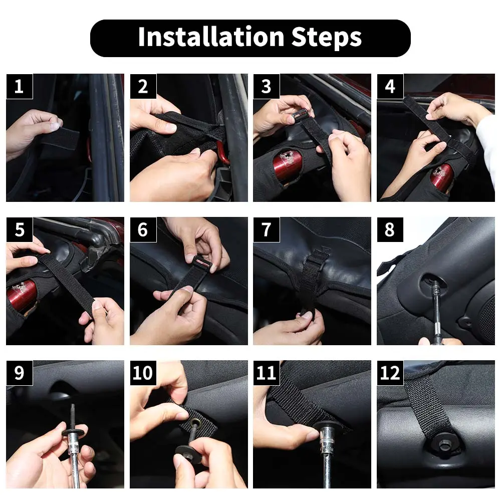 For 2007-2018 Jeep Wrangler JK Leather Roof Convertible Soft Top 2-Door Accessories - Image 5