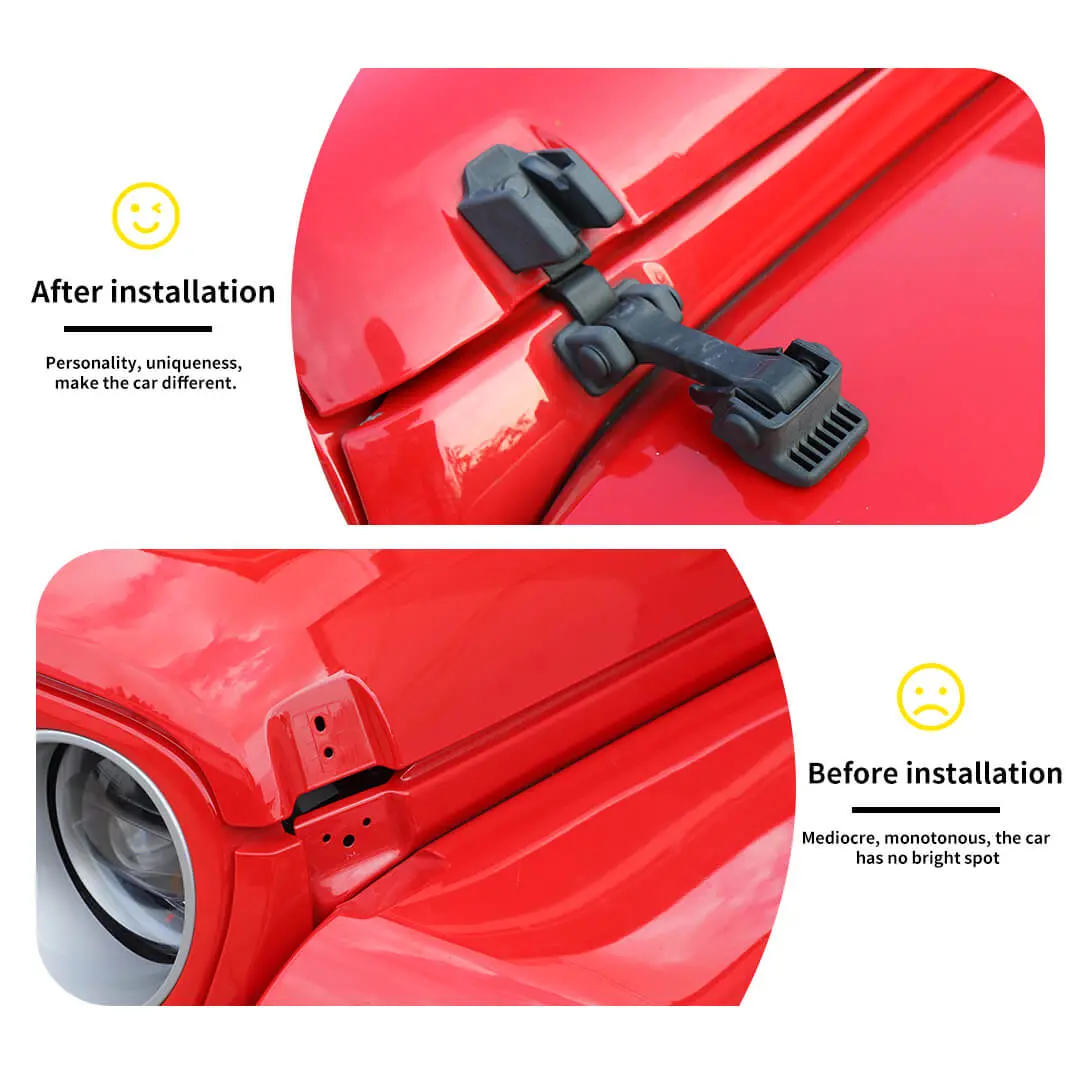 For 2007-2017 Jeep Wrangler JK Original Engine Hood Buckle Rubber Strip Accessories - Image 2