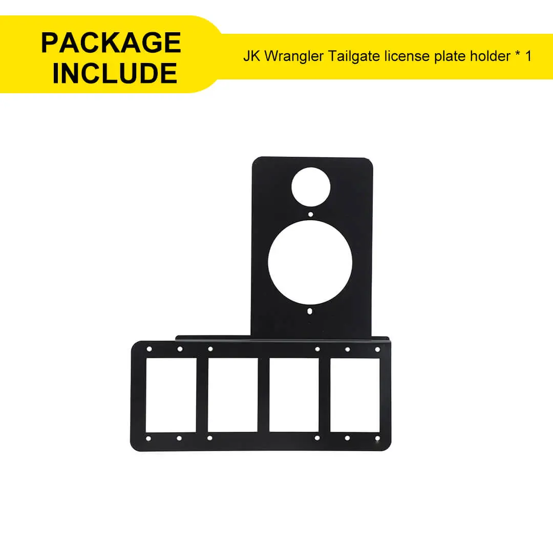 For 2007-2018 Jeep Wrangler JK Rear Tailgate License Plate Holder Frame Bracket - Image 10