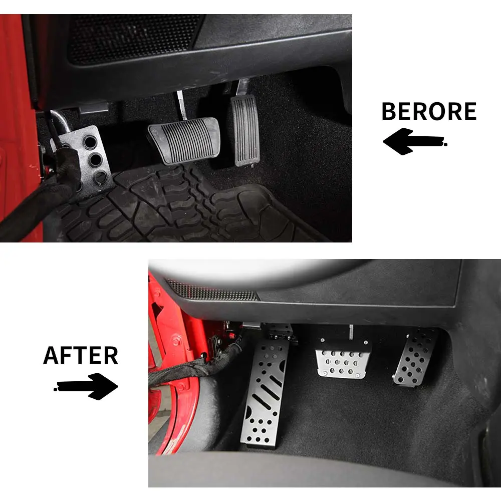 For 2007-2018 JK Jeep Wrangler Gas and Brake Pedal Kit - Image 3