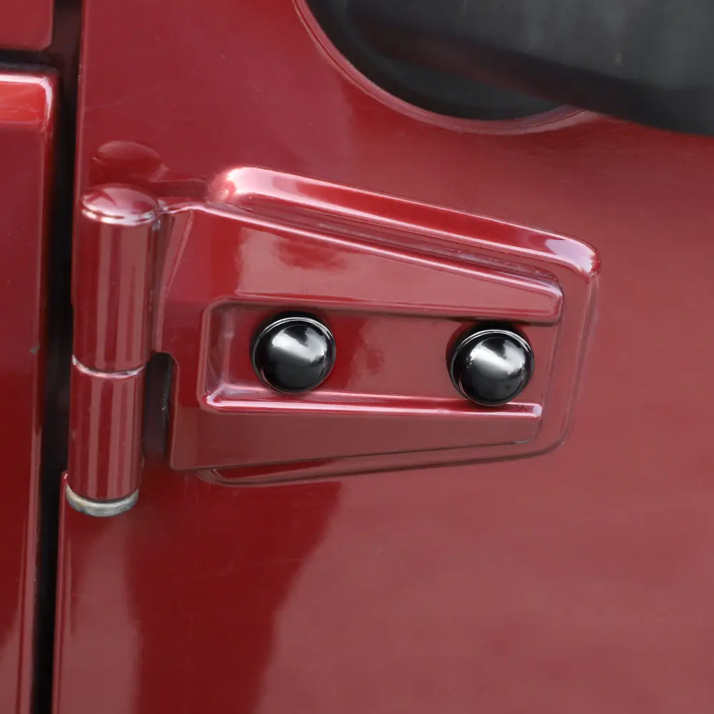 For 2007-2018 Jeep Wrangler JK 2Door Hood & Door Hinge Bolt Trim Cap Cover Kit, A-Pillar Protection, 12PCS - Image 5