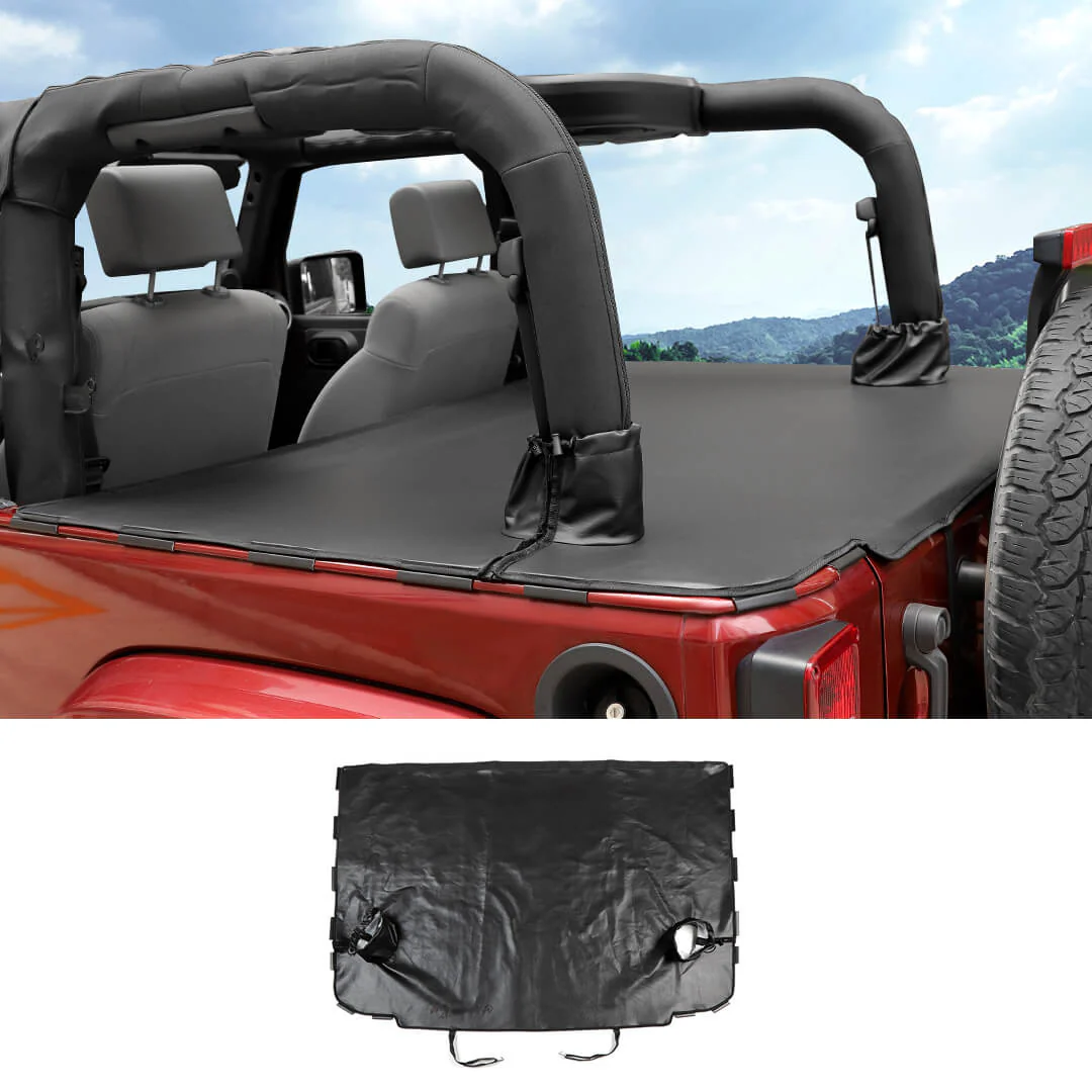 For 2007-2018 Jeep Wrangler JK 2-Door Rear Cargo Cover Privacy Shade Trunk Luggage Cover Waterproof - Image 13