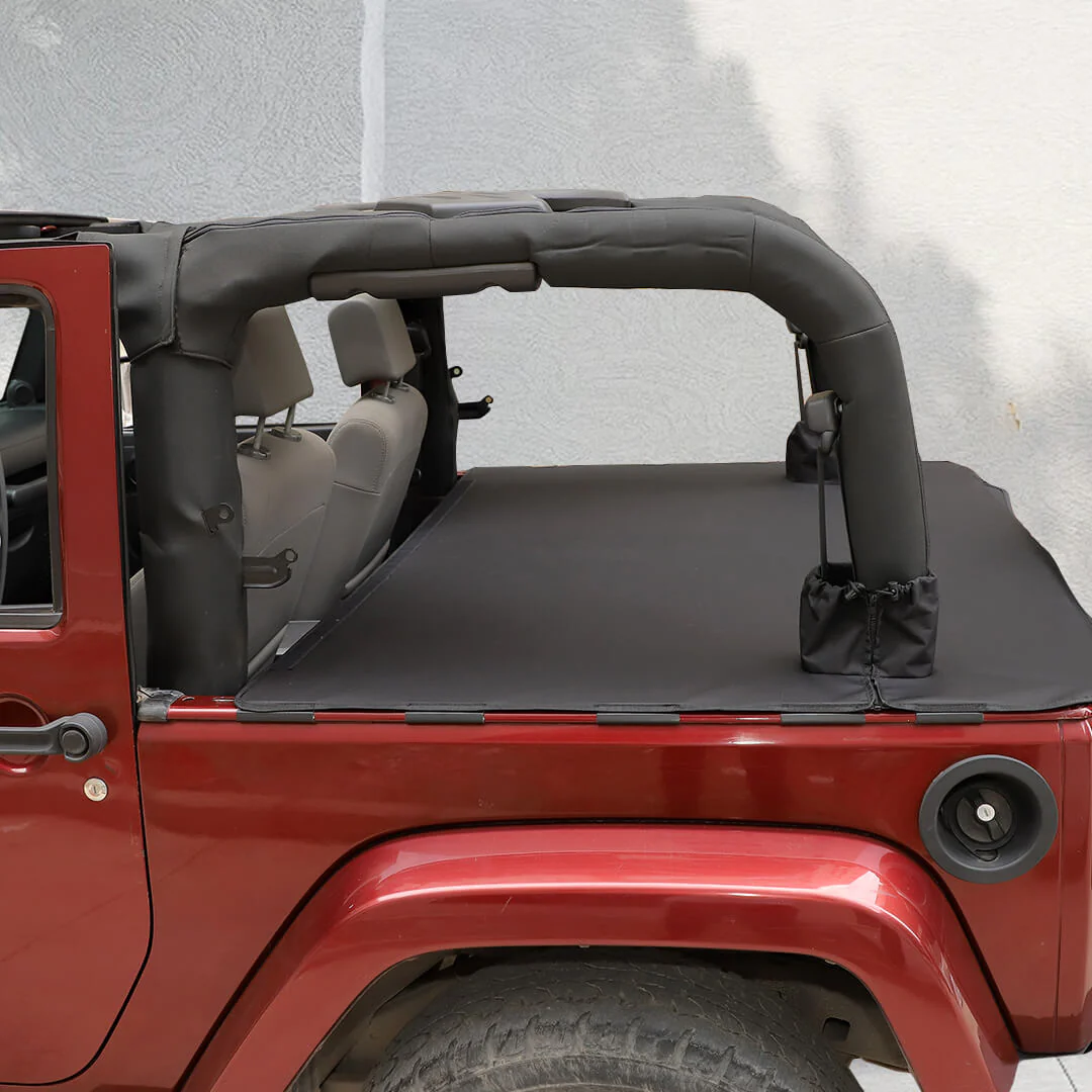 For 2007-2018 Jeep Wrangler JK 2-Door Rear Cargo Cover Privacy Shade Trunk Luggage Cover Waterproof - Image 4
