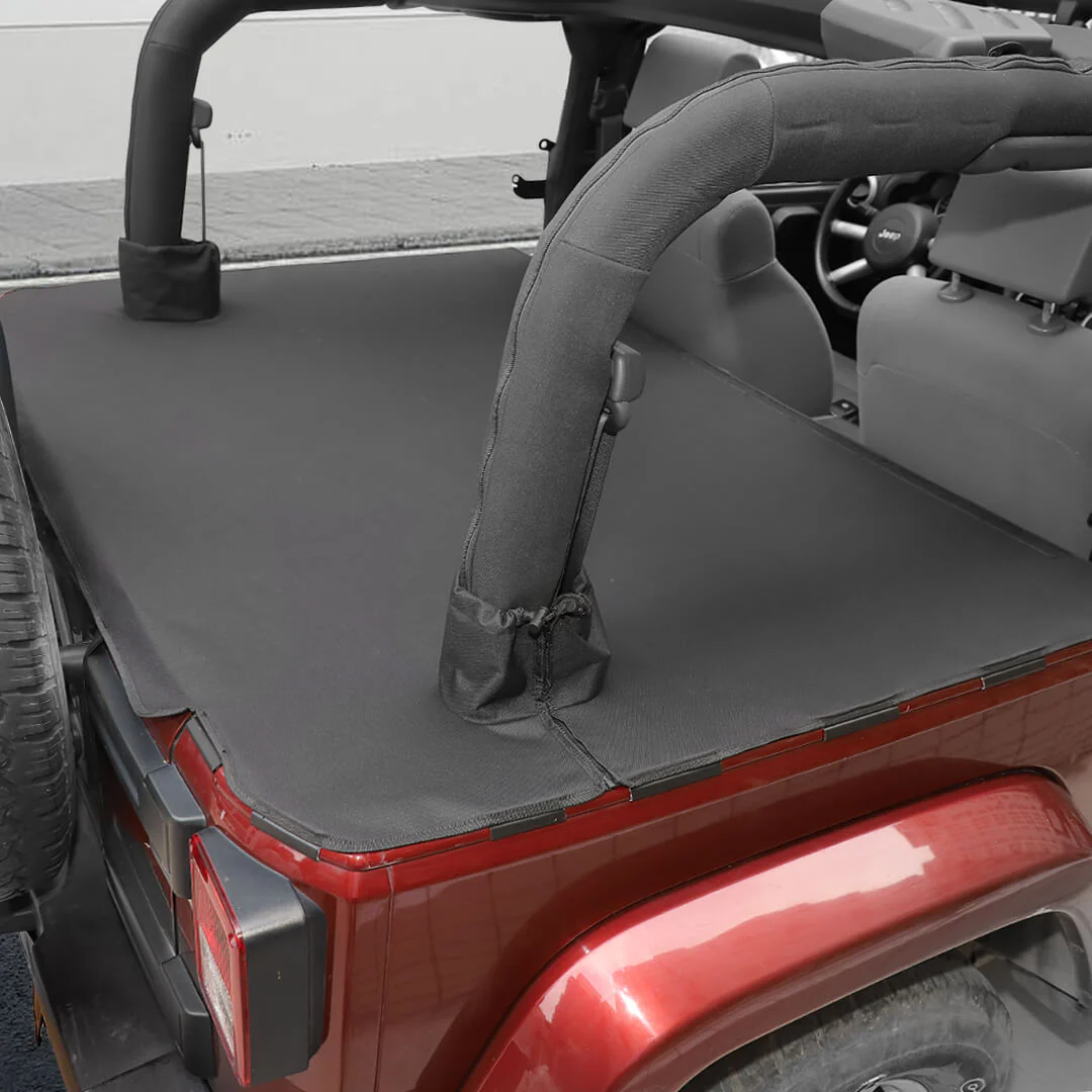 For 2007-2018 Jeep Wrangler JK 2-Door Rear Cargo Cover Privacy Shade Trunk Luggage Cover Waterproof - Image 5