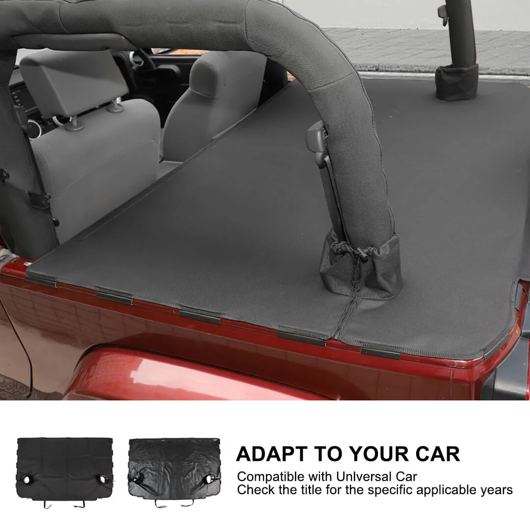 For 2007-2018 Jeep Wrangler JK 2-Door Rear Cargo Cover Privacy Shade Trunk Luggage Cover Waterproof - Image 8