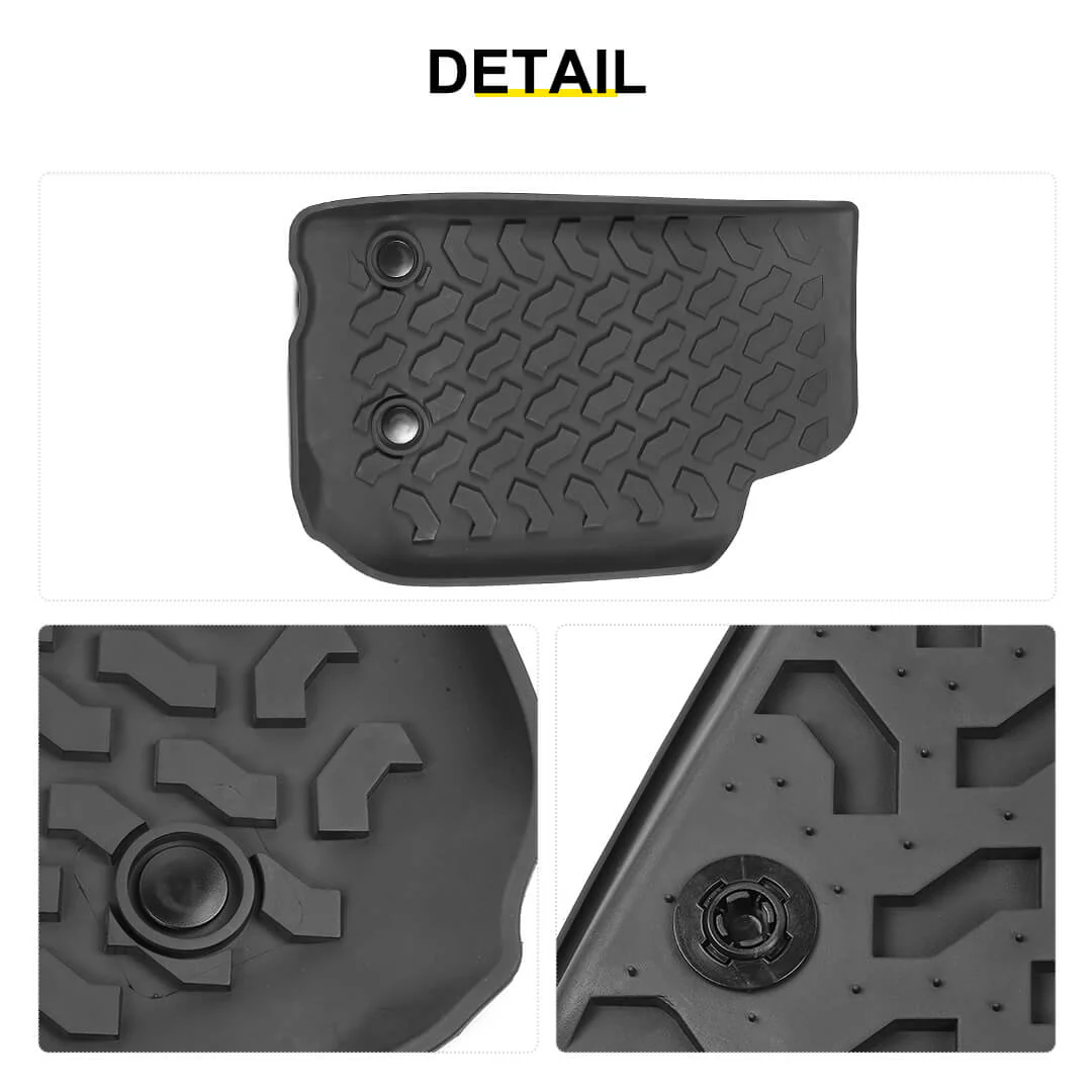 For 2007-2018 Jeep Wrangler JK 2-Door Version Original Front Row Double Hole Floor Mat Foot Mats (2 pcs) - Image 11