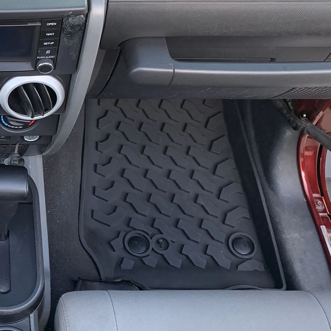 For 2007-2018 Jeep Wrangler JK 2-Door Version Original Front Row Double Hole Floor Mat Foot Mats (2 pcs) - Image 7