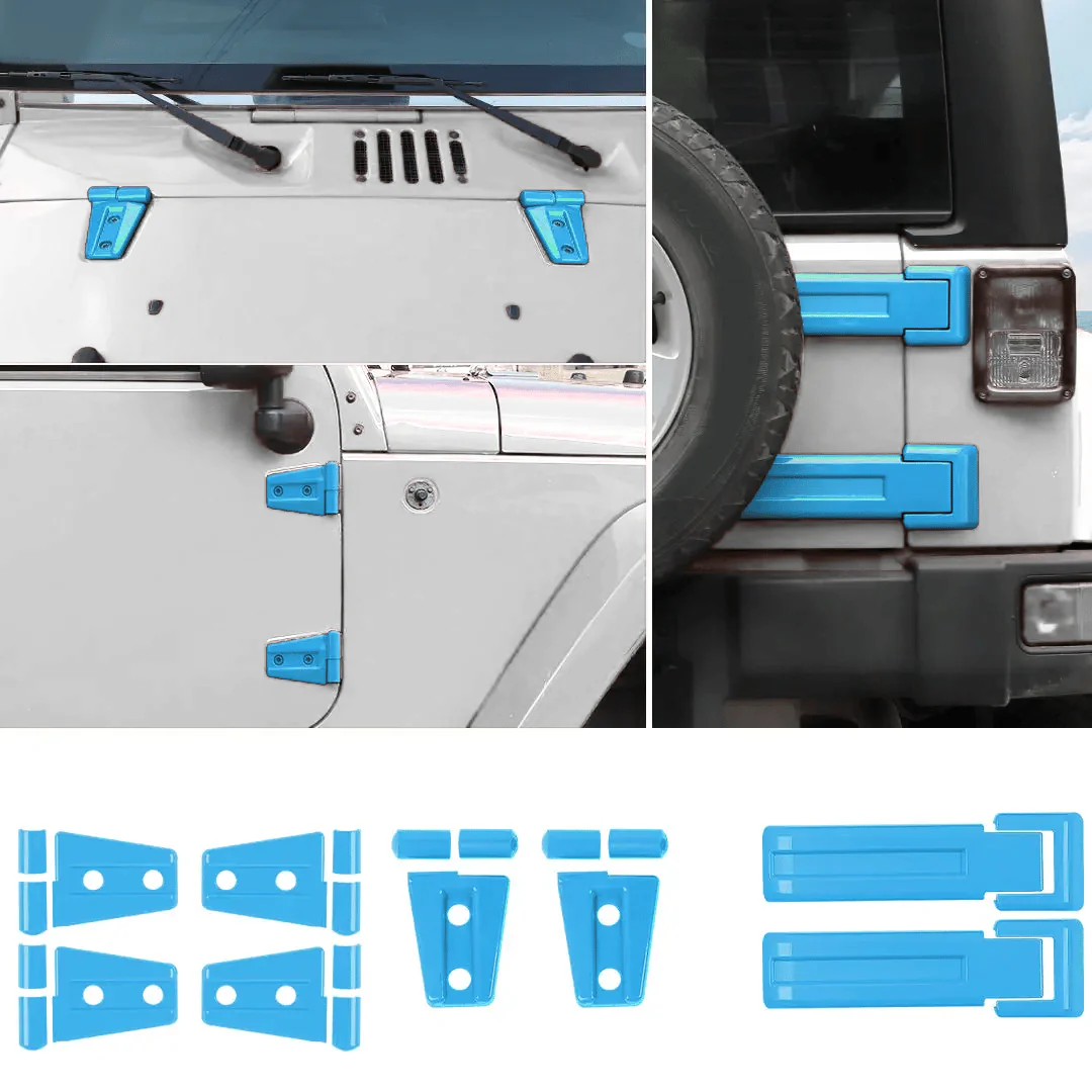 For 2007-2018 Jeep Wrangler JK 2-Door/Hood/Tailgate Hinge Trim Cover (8 pcs) - Image 18
