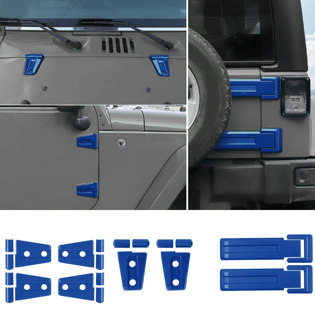For 2007-2018 Jeep Wrangler JK 2-Door/Hood/Tailgate Hinge Trim Cover (8 pcs) - Image 21