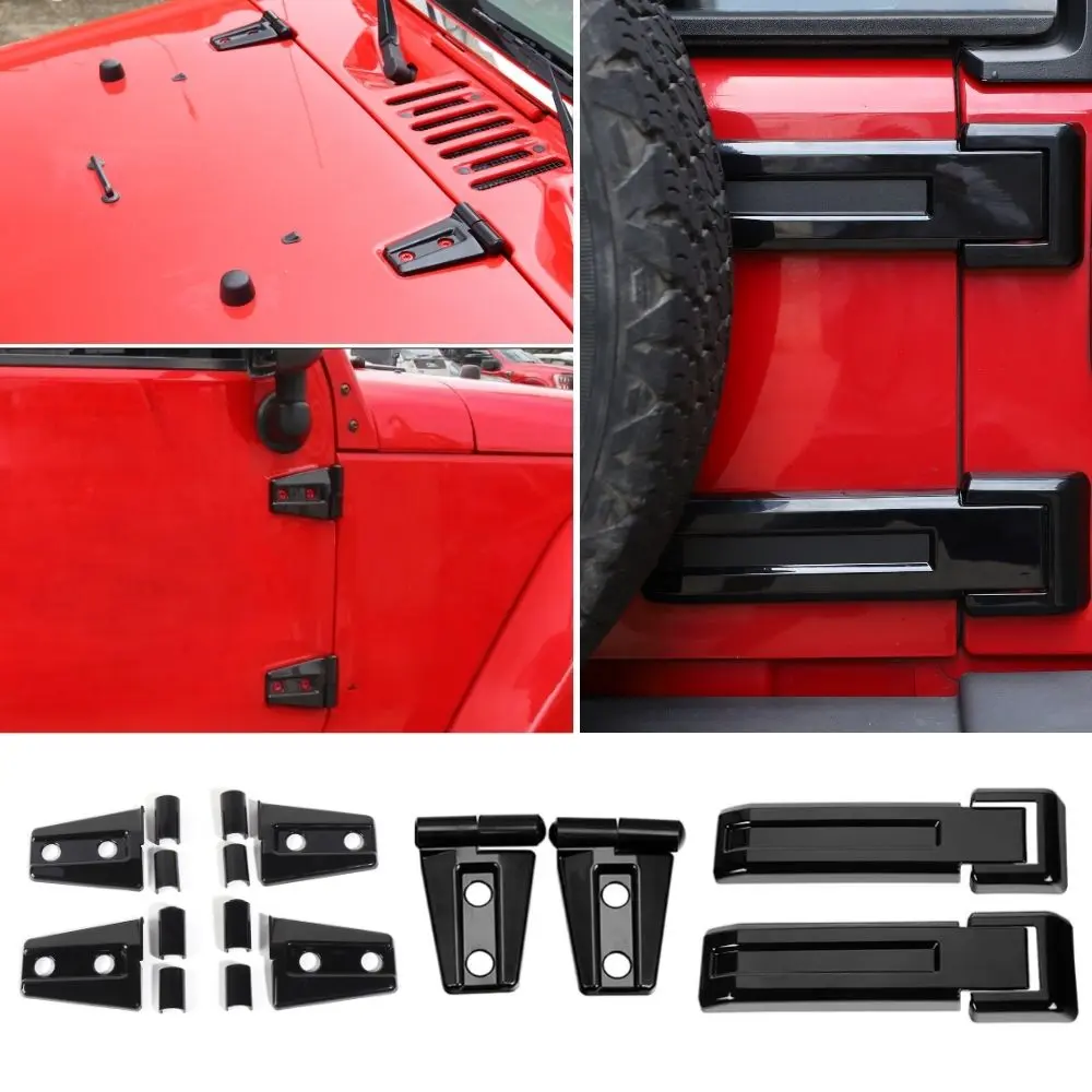 For 2007-2018 Jeep Wrangler JK 2-Door/Hood/Tailgate Hinge Trim Cover (8 pcs) - Image 22