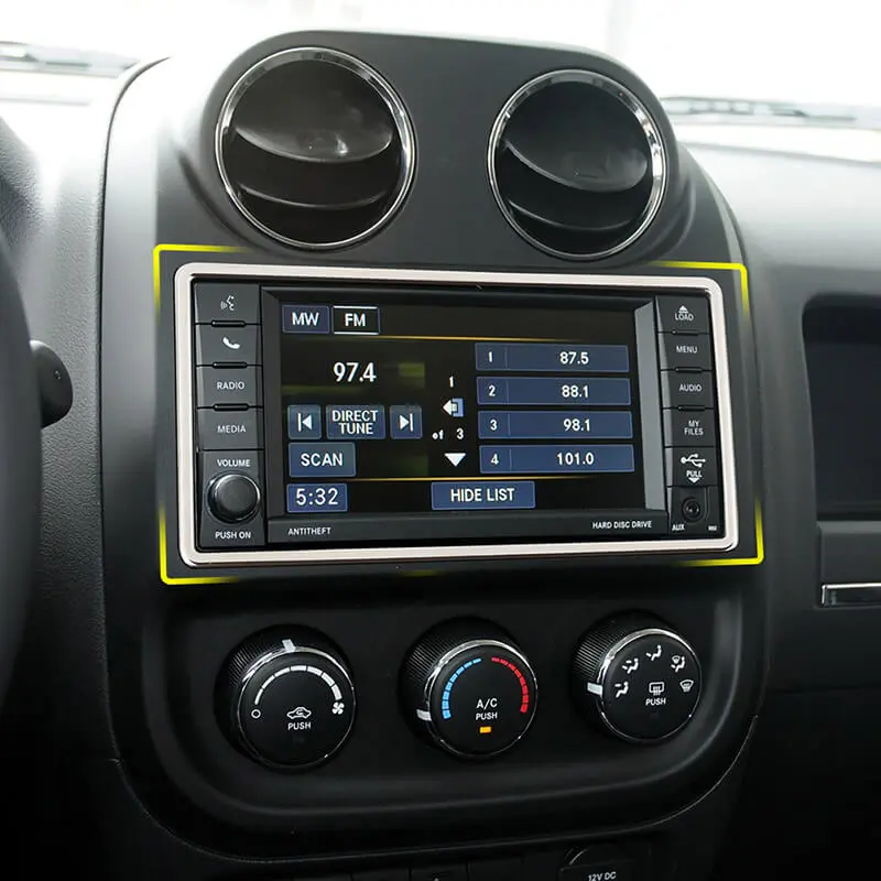 For 2007-2018 Jeep Wrangler JK/2011-2016 Compass/Patriot Center Console CD Navigation Trim Ring Cover - Image 5