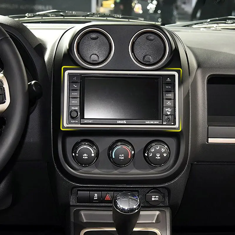For 2007-2018 Jeep Wrangler JK/2011-2016 Compass/Patriot Center Console CD Navigation Trim Ring Cover - Image 6