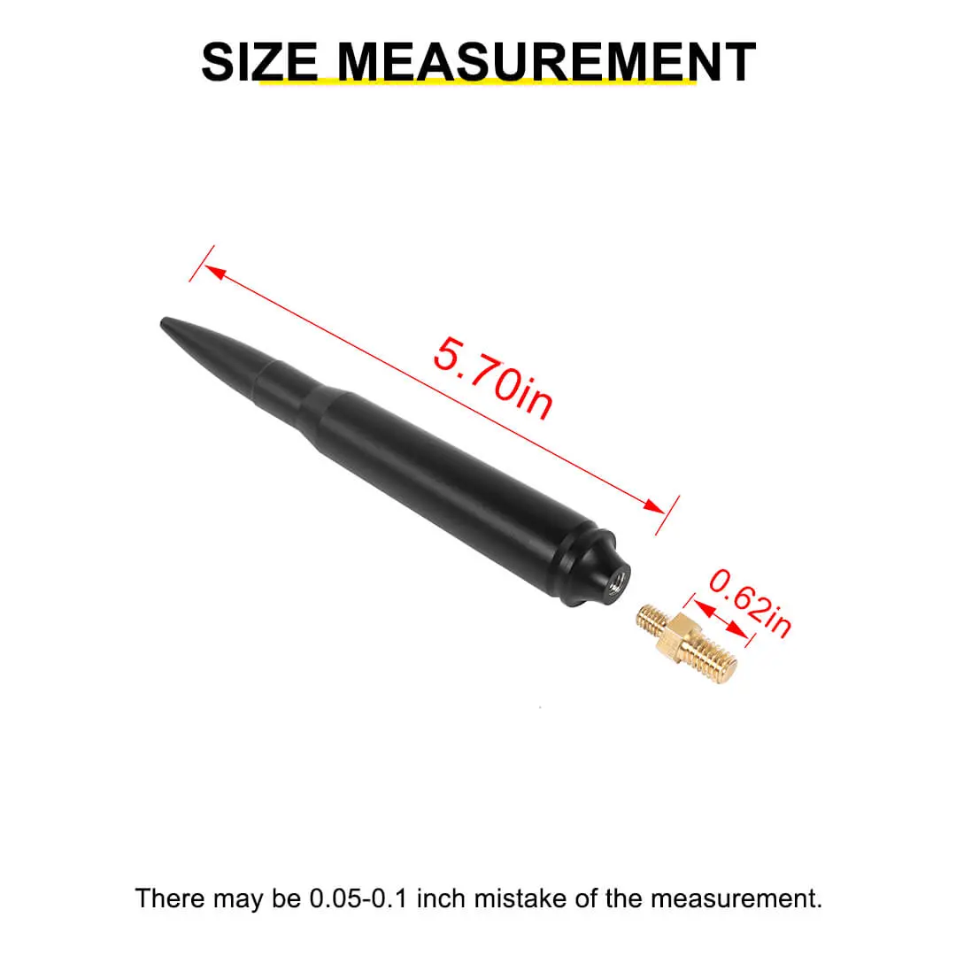 For 2007-2018 Jeep Wrangler JK & 2018-2023 JL JT Bullet Style Cal Short Antenna Mast Accessories - Image 10