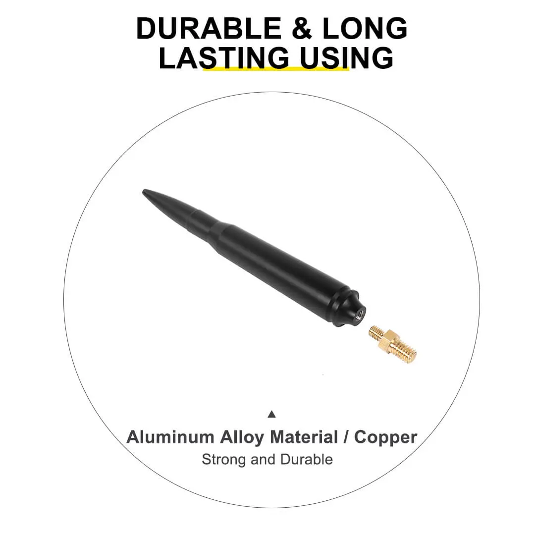 For 2007-2018 Jeep Wrangler JK & 2018-2023 JL JT Bullet Style Cal Short Antenna Mast Accessories - Image 11