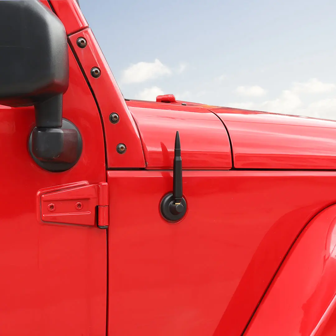 For 2007-2018 Jeep Wrangler JK & 2018-2023 JL JT Bullet Style Cal Short Antenna Mast Accessories - Image 3