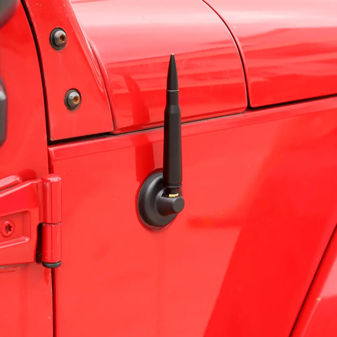 For 2007-2018 Jeep Wrangler JK & 2018-2023 JL JT Bullet Style Cal Short Antenna Mast Accessories - Image 4