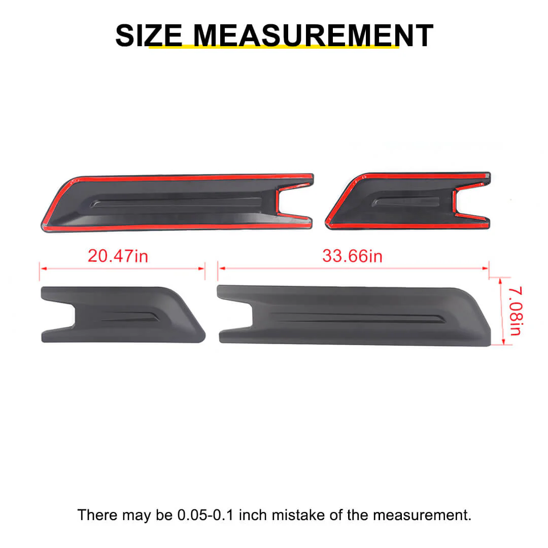 For 2007-2018 Jeep Wrangler JK 4-Door Version Car Door Anti Scratch Protective Panel Trim Cover (4 pcs) - Image 12