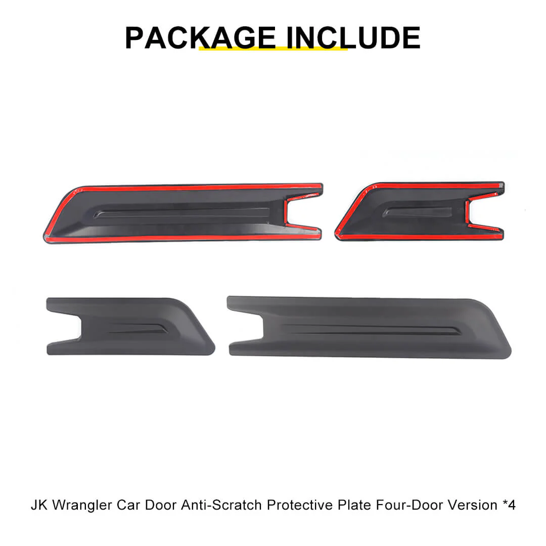 For 2007-2018 Jeep Wrangler JK 4-Door Version Car Door Anti Scratch Protective Panel Trim Cover (4 pcs) - Image 13