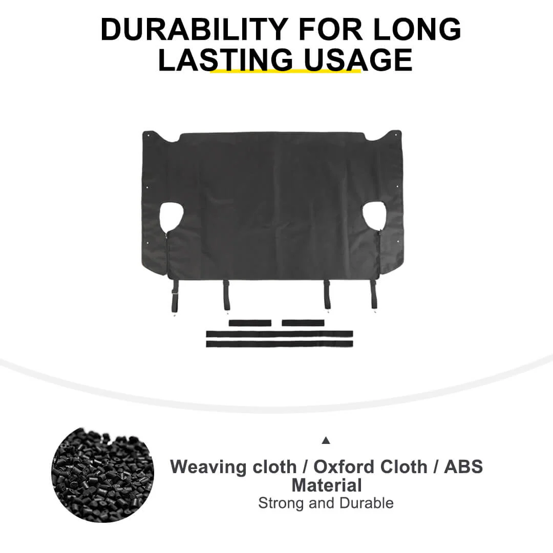 For 2007-2018 Jeep Wrangler JK 4-Door Rear Cargo Cover Privacy Shade Trunk Luggage Cover Waterproof - Image 11