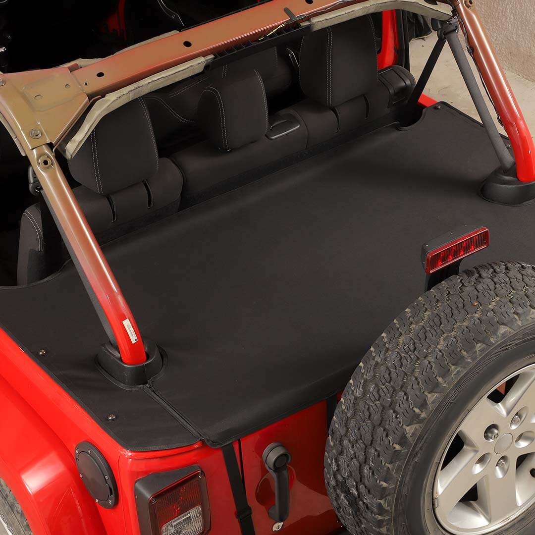 For 2007-2018 Jeep Wrangler JK 4-Door Rear Cargo Cover Privacy Shade Trunk Luggage Cover Waterproof - Image 6