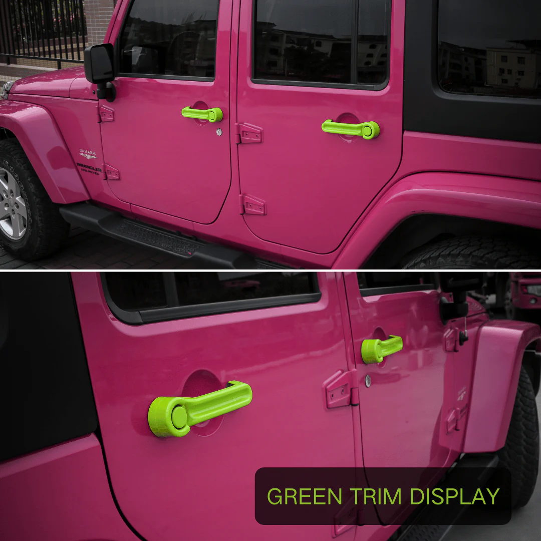 For 2007-2018 Jeep Wrangler JK 21 x Door Handle Hinge Cover Hood Rubber Head Cap Trim Cover Kit - Image 22