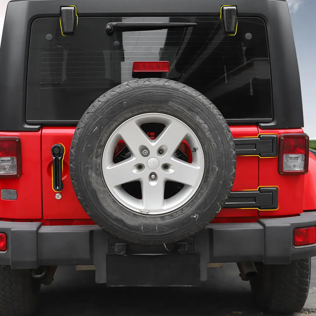 For 2007-2018 Jeep Wrangler JK 21 x Door Handle Hinge Cover Hood Rubber Head Cap Trim Cover Kit - Image 4