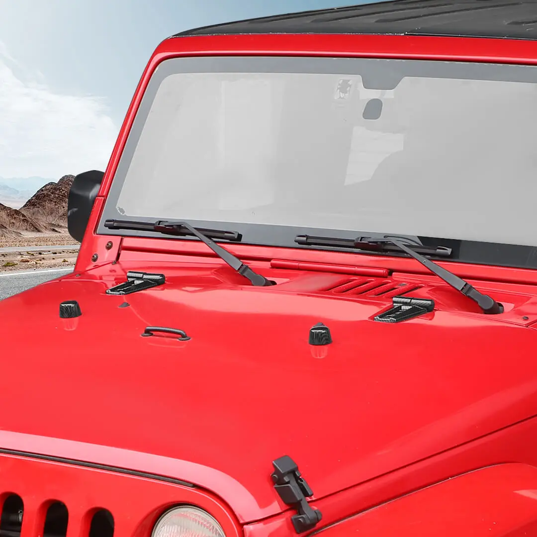 For 2007-2018 Jeep Wrangler JK 21 x Door Handle Hinge Cover Hood Rubber Head Cap Trim Cover Kit - Image 9