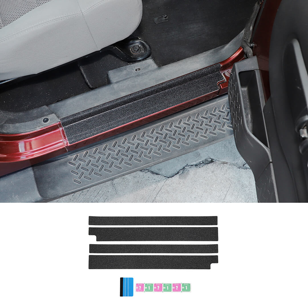 For 2007-2018 Jeep Wrangler JK Door Sill Threshold Anti Scratch Protection Sticker Cover