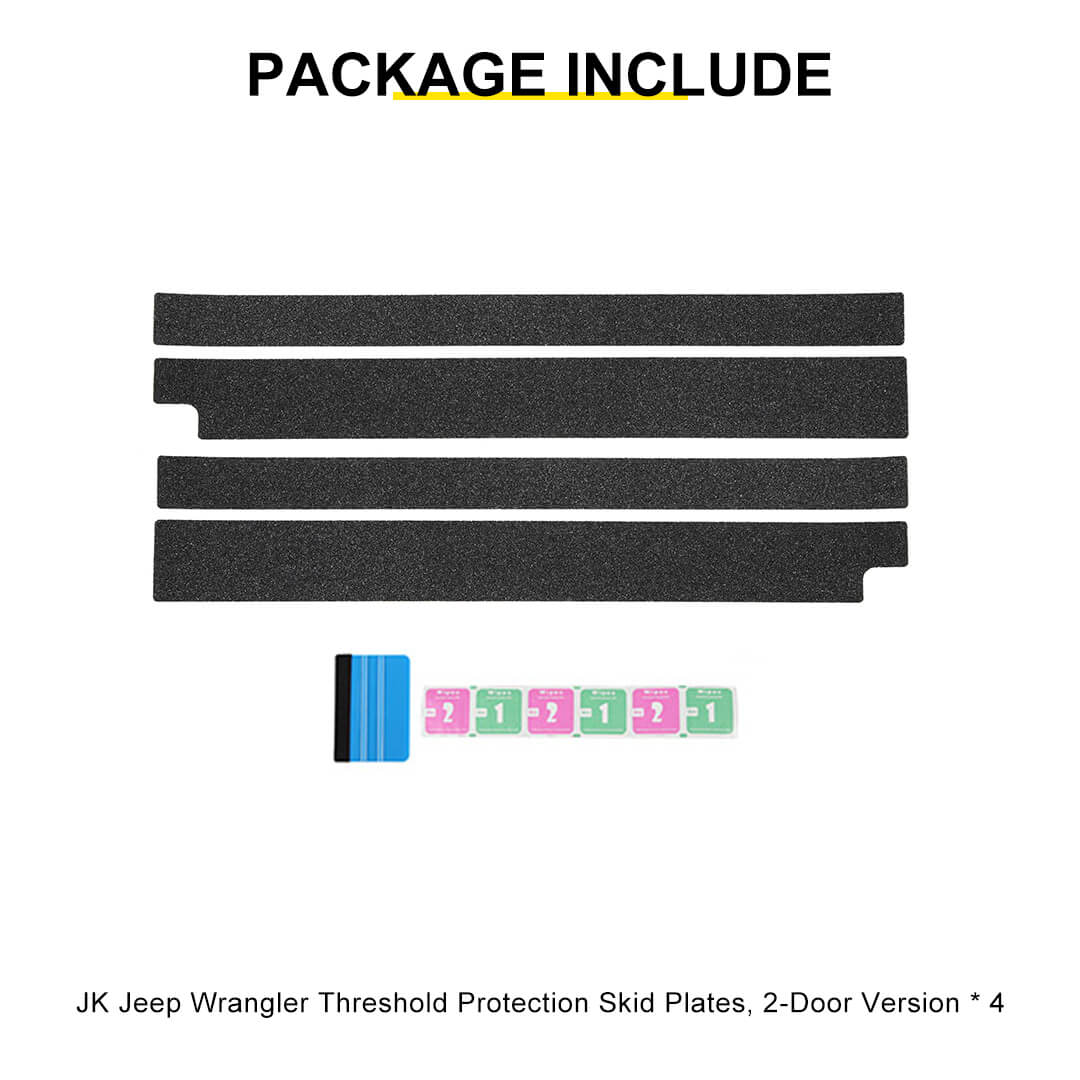For 2007-2018 Jeep Wrangler JK Door Sill Threshold Anti Scratch Protection Sticker Cover - Image 13