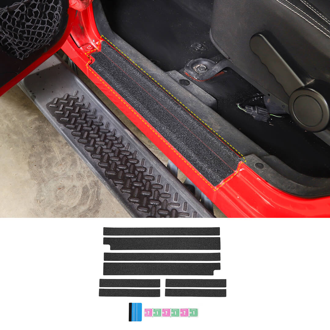 For 2007-2018 Jeep Wrangler JK Door Sill Threshold Anti Scratch Protection Sticker Cover - Image 14